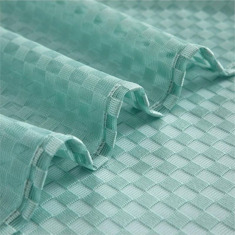 Urban Lifestyle Aqua Sheer Colorblock Window Panel