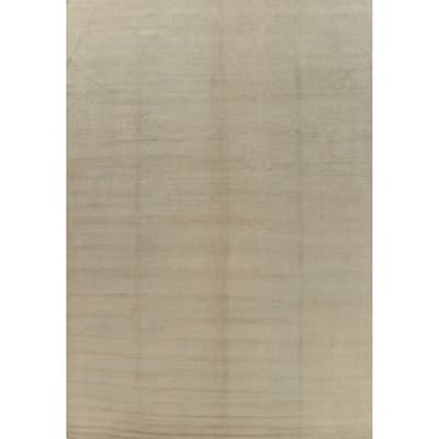 Hand Knotted Oriental 100% Wool Carpet Modern Solid Green Gabbeh Area Rug - 13' 0'' X 10' 0''