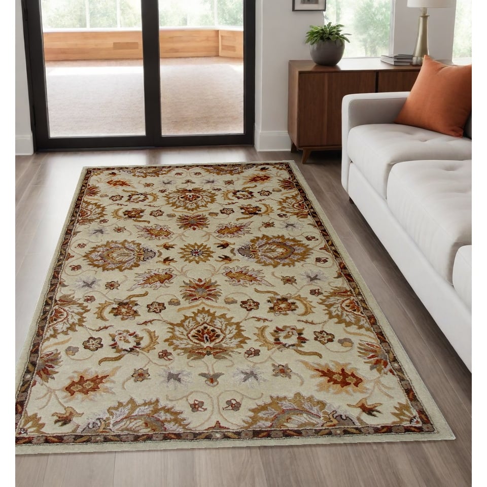 Hand Tufted Non Skid Stain Resistant Area Rug - 96' X '60' X '0.5