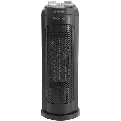 Lifesmart 1500W 16" Tower PTC Heater-SImple Knob Controls & Oscillation