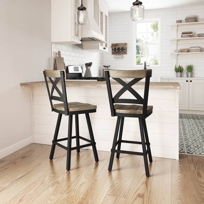 Amisco Jasper Swivel Counter and Bar Stool