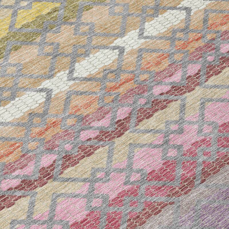 Machine Washable Indoor/ Outdoor Cabo Stripe Chantille Rug