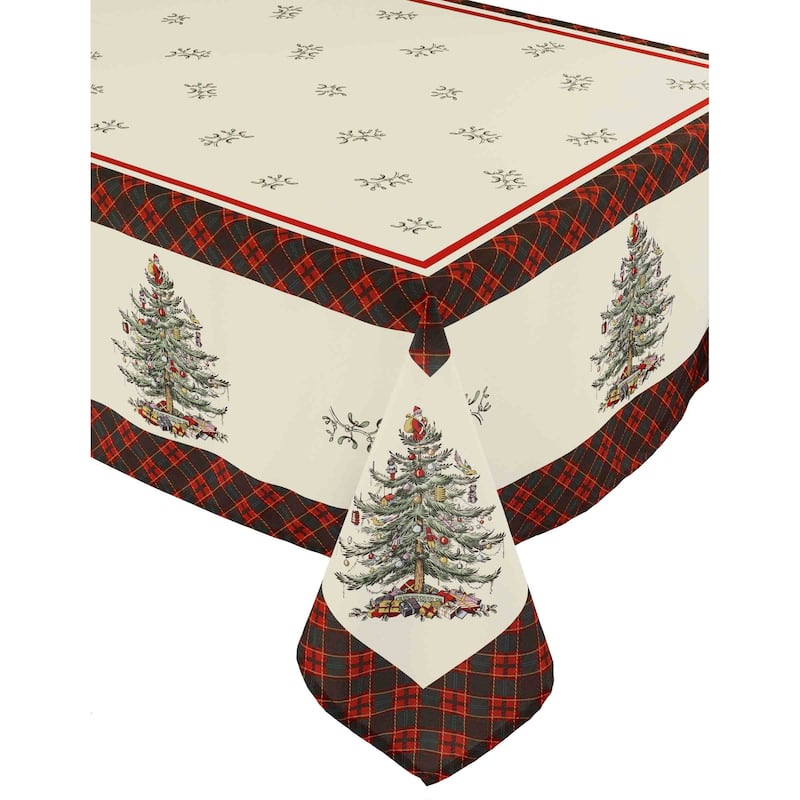 Spode® Christmas Tree Tartan 52" x70" Tablecloth