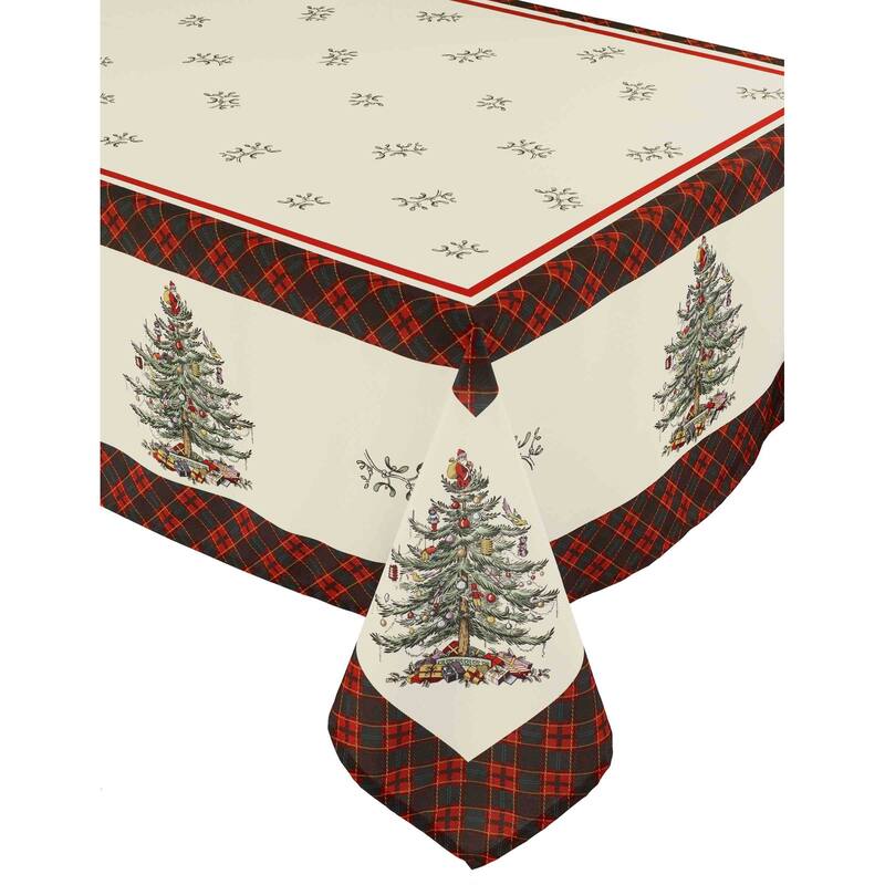 Spode® Christmas Tree Tartan 60" x 120" Tablecloth