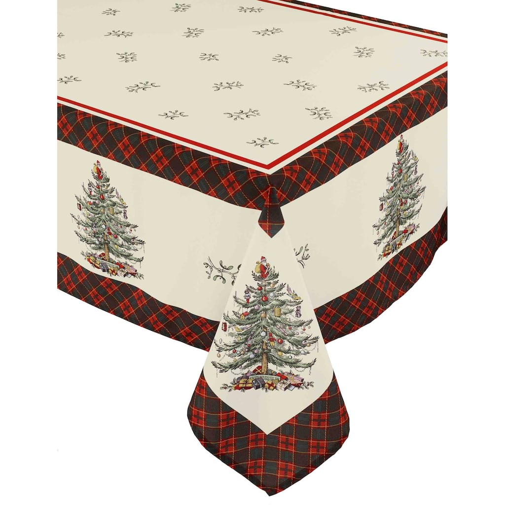 Spode® Christmas Tree Tartan 60" x 120" Tablecloth