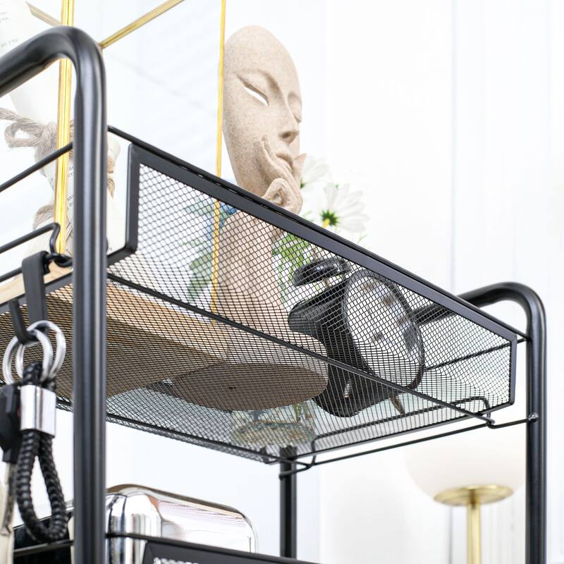 5 Tier Utility Rolling Cart(no include stool)