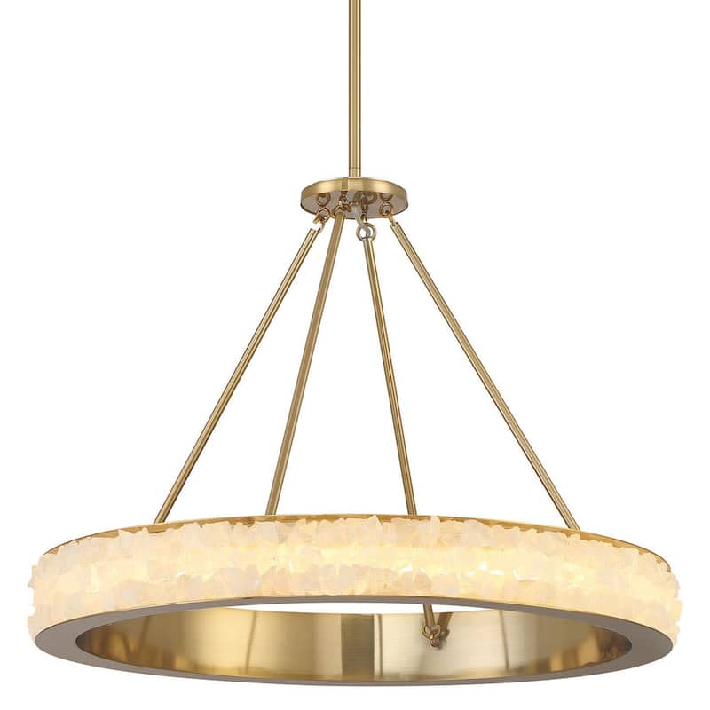 Minka Lavery 3887-L Divinely 29" Wide LED Crystal Ring Chandelier - Celeste Brass