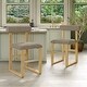 preview thumbnail 1 of 35, Corvus Caen Teddy Fabric Bar Stools with Wood Legs (Set of 2)