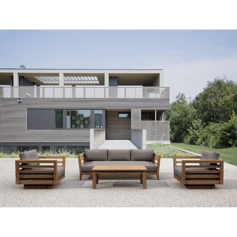 Cordoba Deep Seating 4-Piece Swivel Set - Cast Slate