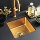 preview thumbnail 18 of 17, Reveler Fireclay Undermount Bar Sink - 15.75" x 15.75" x 7.5" 24k Matte Gold
