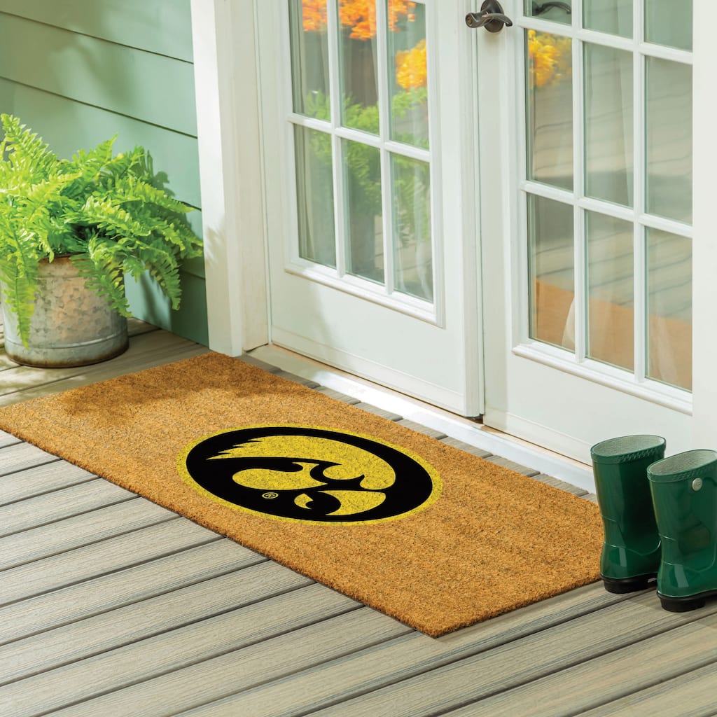 University of Iowa Full Color Indoor/Outdoor Coir Mat