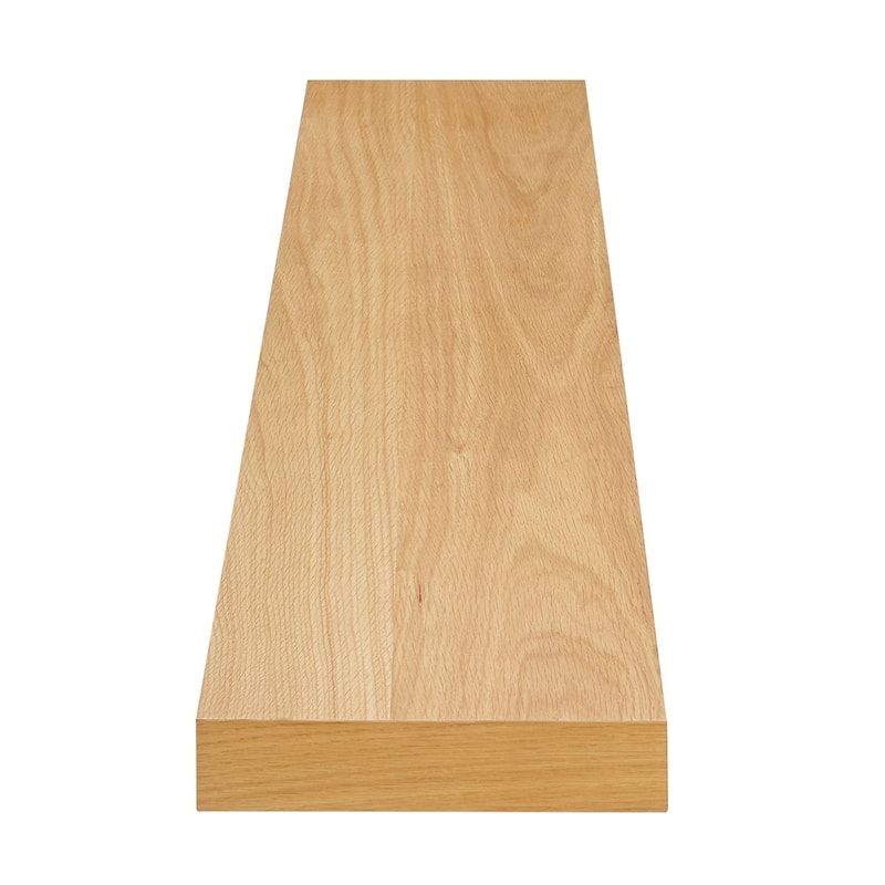HomeRoots 75" Natural Wooden Wall Mounted Floating Shelf