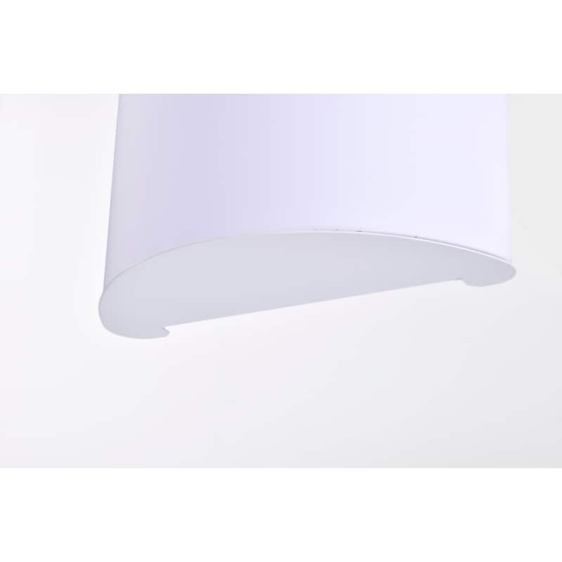 Crispo LED 9 inch Wall Sconce White Finish CCT Selectable 3K/4K/5K