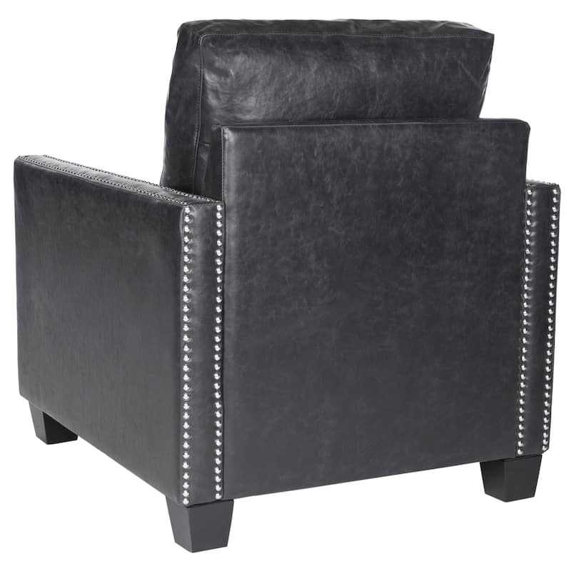 SAFAVIEH Cassondra Antique Black Club Chair - 29.5" x 32.3" x 32.3" - 30Wx32Dx32H