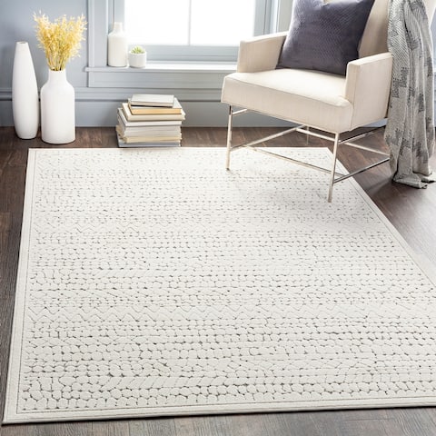 Kionte Indoor/ Outdoor Freeform Stripe Area Rug