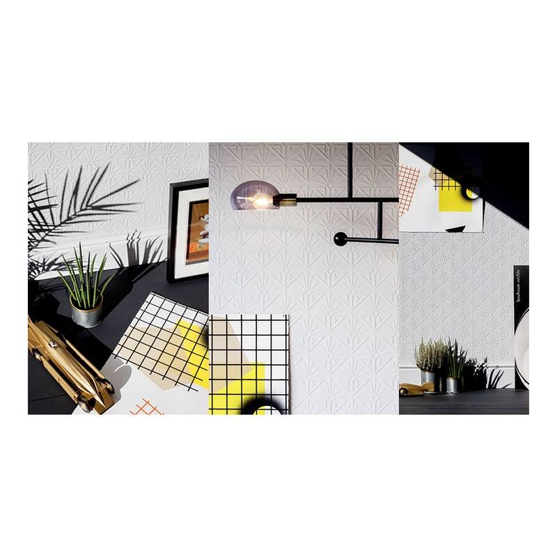 Brewster Deco Paradiso Paintable Luxury Vinyl Wallpaper - 20.9 x 396 x 0.025