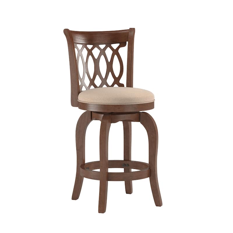 Verona Swivel 24-inch Counter Height Stool by iNSPIRE Q Classic - Cameo (made to order) - Scroll