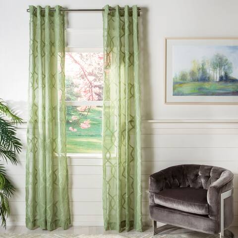 SAFAVIEH Lenox Semi-Sheer Window Curtain Panel