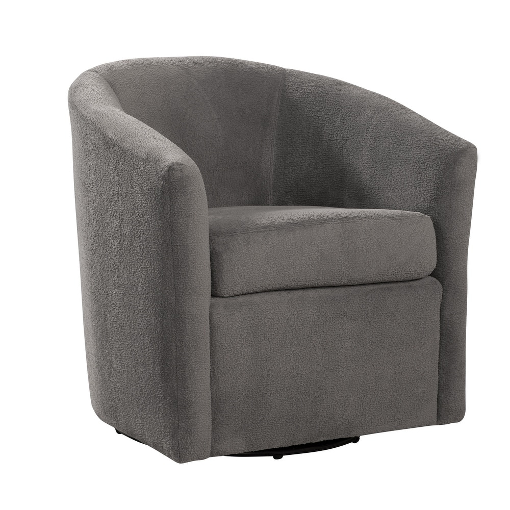 Odessa Barrel Style Swivel Accent chair in Performance Fabric