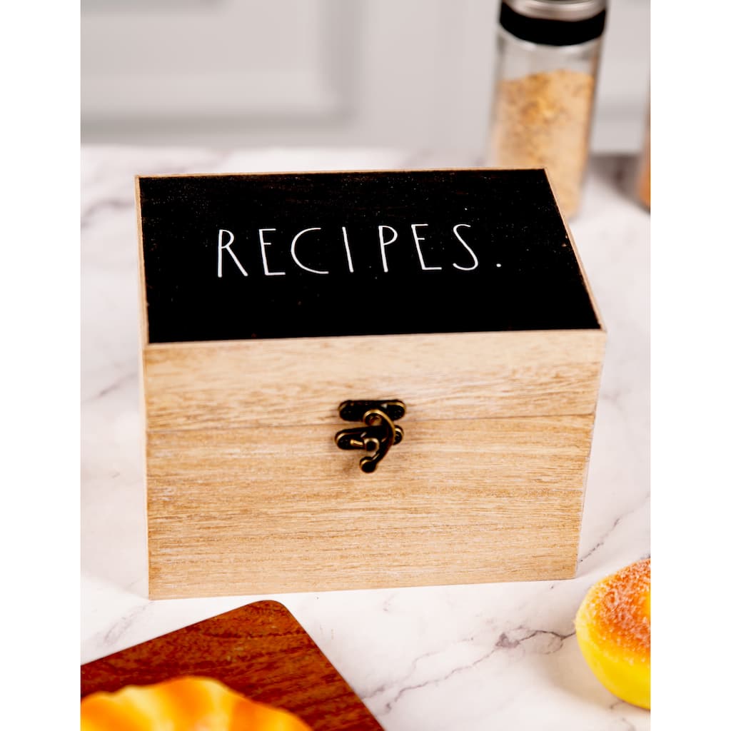 Rae Dunn Antique Recipe Box - Dividers not Included