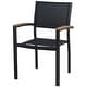 preview thumbnail 16 of 77, Heck Extendable Teak Outdoor Dining Set for 8/12 Person, Aluminum, by HIGOLD Black（Set of 8）