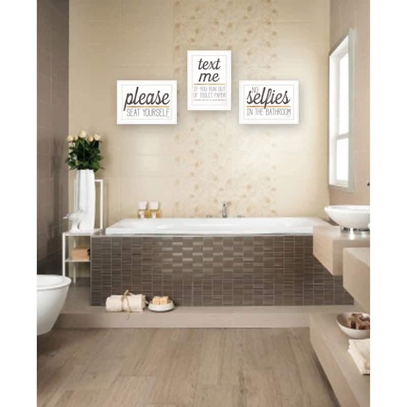TrendyDecor4U Traditional Toilet Humor Collection Framed Print Wall Art ...