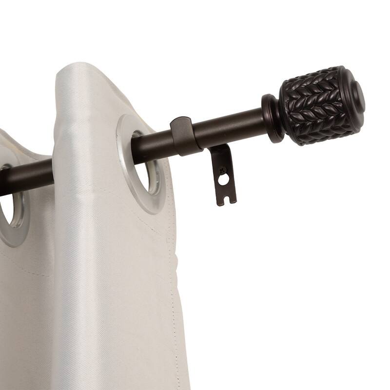 UTOPIA ALLEY 3/4 Inch Curtain Rod - Curtain Rods For Windows, Adjustable Drapery Rods - 48-86 - Bronze