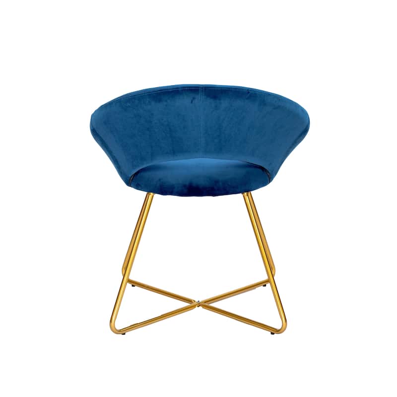 Porthos Home Reine Leisure Accent Chair, Velvet Upholstery, Gold Legs