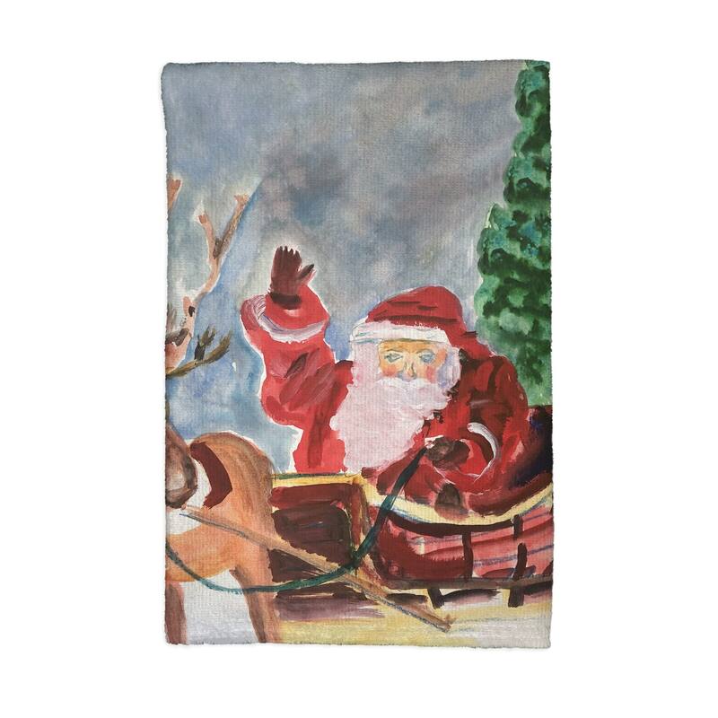 Reindeer & Santa Kitchen Towel - 16x25