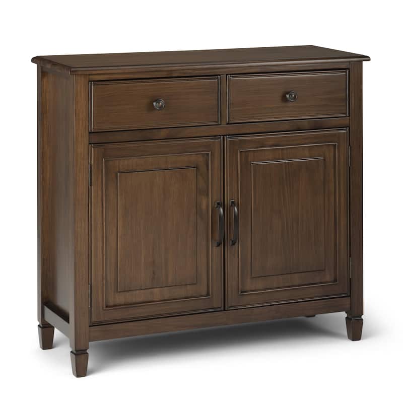 WYNDENHALL Hampshire 40" Wide Solid Wood Traditional Entryway Storage Cabinet - 40"w x 15"d x 36" h