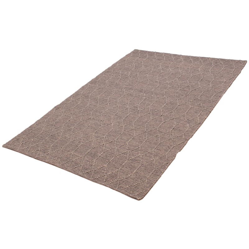 ECARPETGALLERY Braid weave Sienna Grey Wool Rug - 6'0 x 8'10