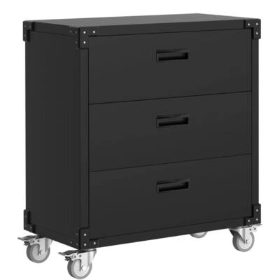 3-Drawer Rolling Tool Cabinet, Garage Storage for Warehouse - N/A