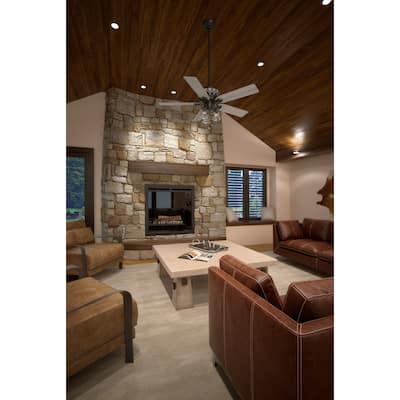 Hunter 52" Mesa Ceiling Fan with LED Light, Pull Chain - Rustic, Farmhouse, Transitional, Casual