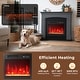 preview thumbnail 7 of 8, Gymax 18'' Electric Fireplace Insert w/Remote Control Adjustable Flame