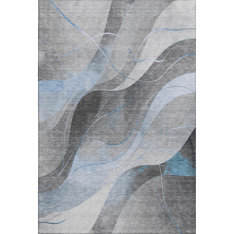 Premium Washable Super Soft Modern Waves Mayfield Rug
