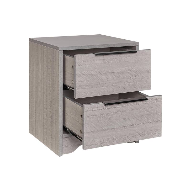 Wooden 2 Drawers Nightstand
