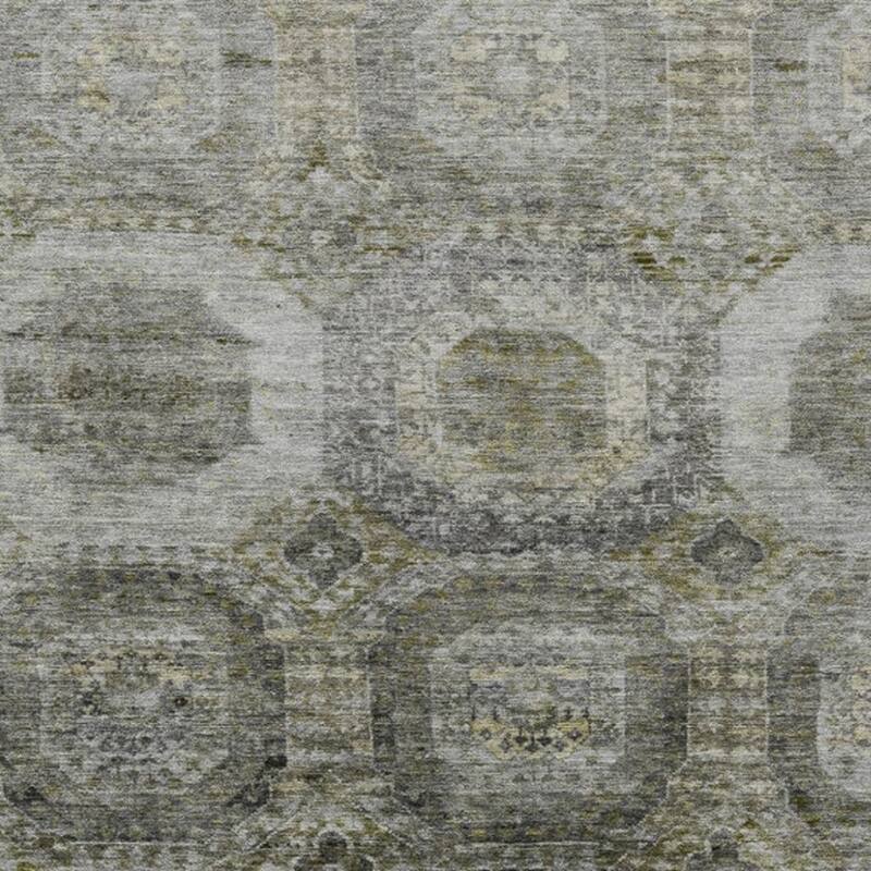 HomeRoots Medallion Transitional Rectangle Outdoor Rug