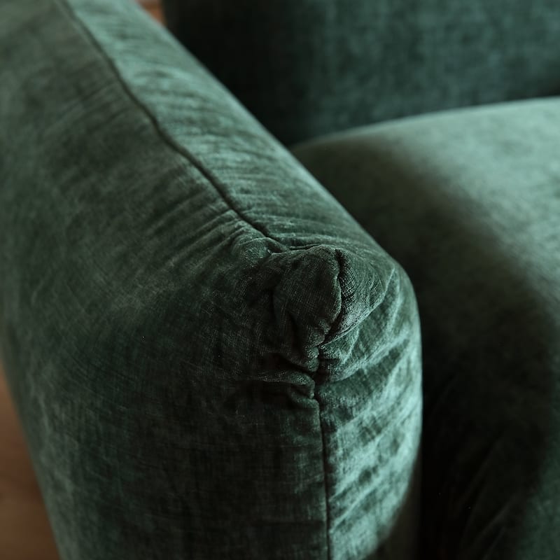 130.7” L-shape Chenille Modular Sofa Modern Sectional Semi-firm Sofa Couch with Ottoman