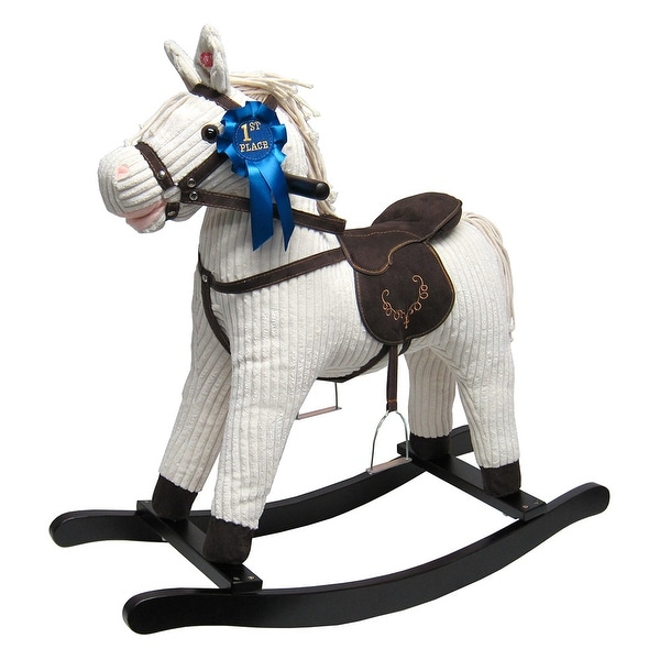 Joon Rocking Horse Corduroy Jones Pony, Beige - Ivory