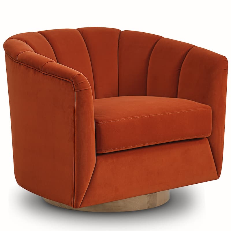 Fabric Swivel Barrel Chair