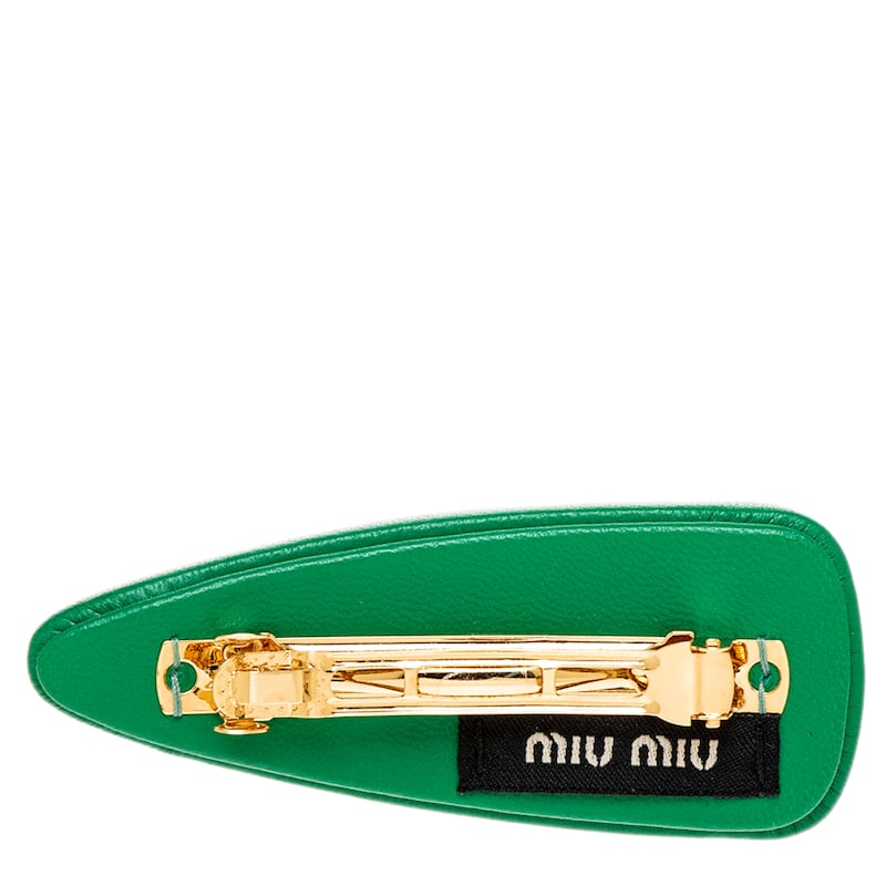 Miu Miu Nappa Leather Hair Clip