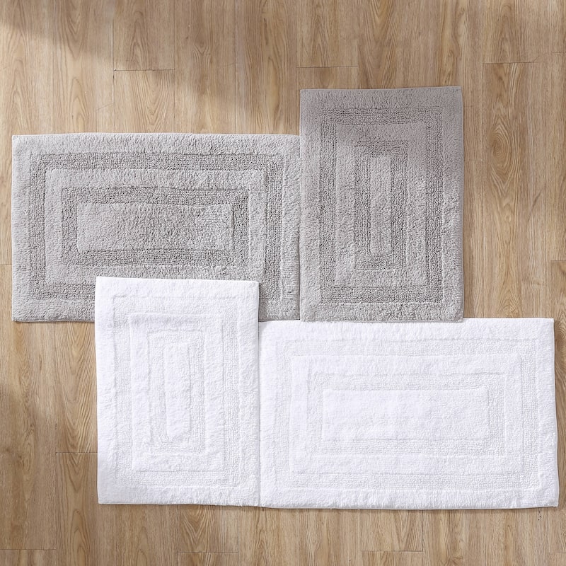 Nautica Micellar Cotton Solid Reversible 2 Piece Bath Rug Set
