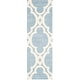 preview thumbnail 41 of 40, SAFAVIEH Handmade Chatham Chessie Modern Wool Rug 2'3" x 7' Runner - Blue/Ivory - Runner