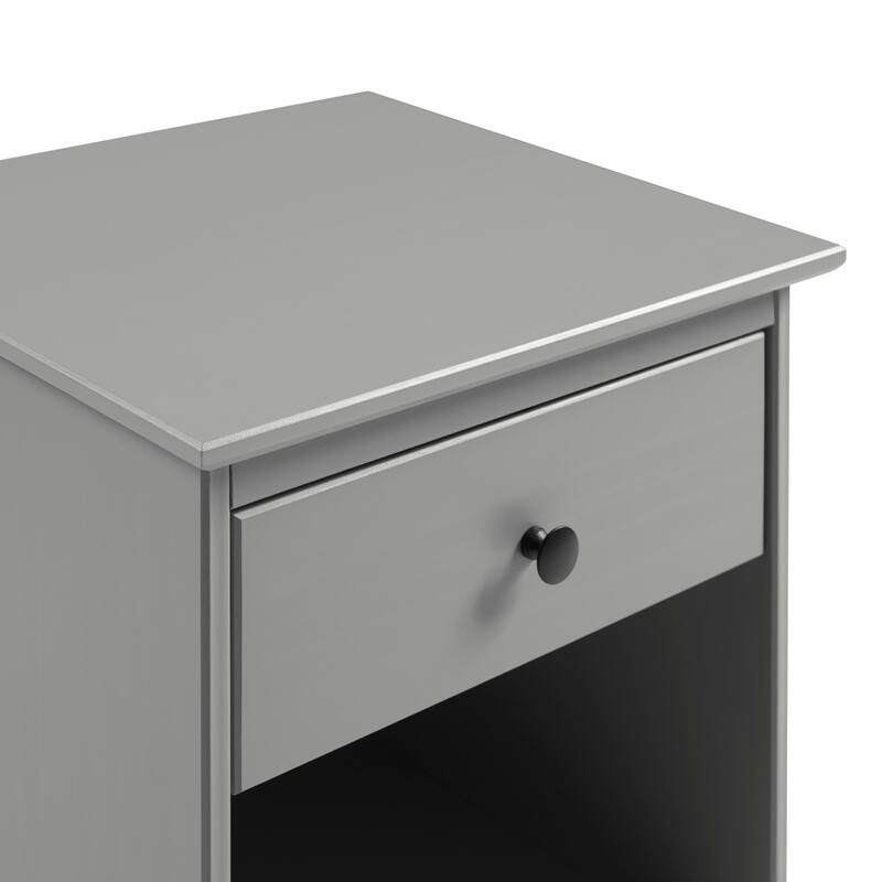 Walker Edison Bullrushes 1-Drawer Solid Wood Nightstand (Set of 2)