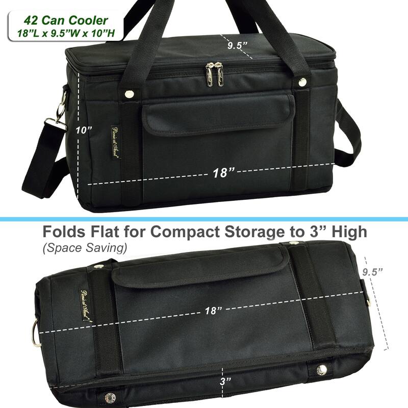Picnic at Ascot Hybrid Semi-Rigid Folding Cooler Bag 42 Can