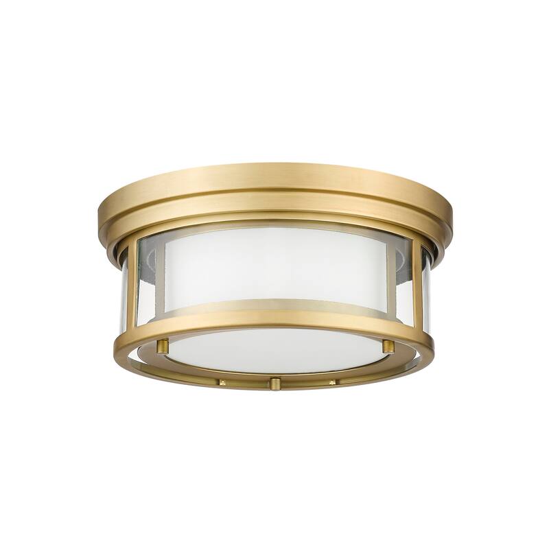 Bellevue Sylvia 2 Light 12" Wide Flush Mount Drum Ceiling Fixture