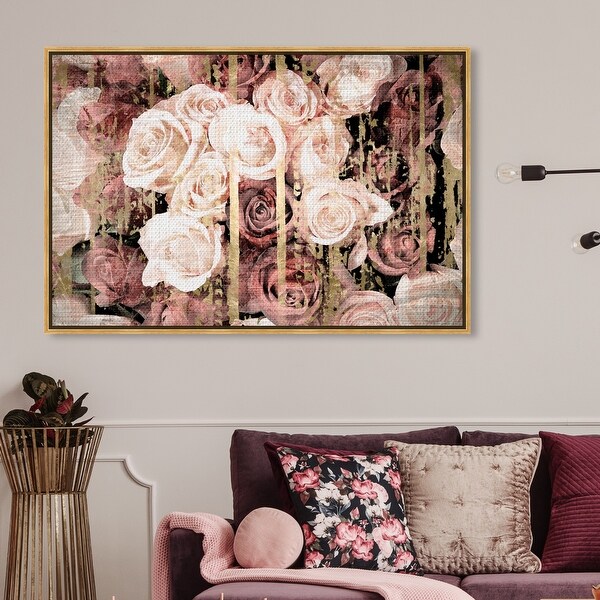 稀少 Oliver Gal Number 5 Rose II キャンバスアート Oliver Gal Floral and Botanical Wall Art Framed Canvas Prints