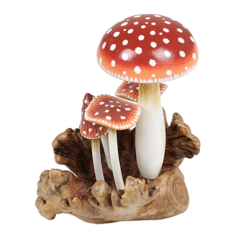 Novica Handmade Adorable Nature Wood Sculpture