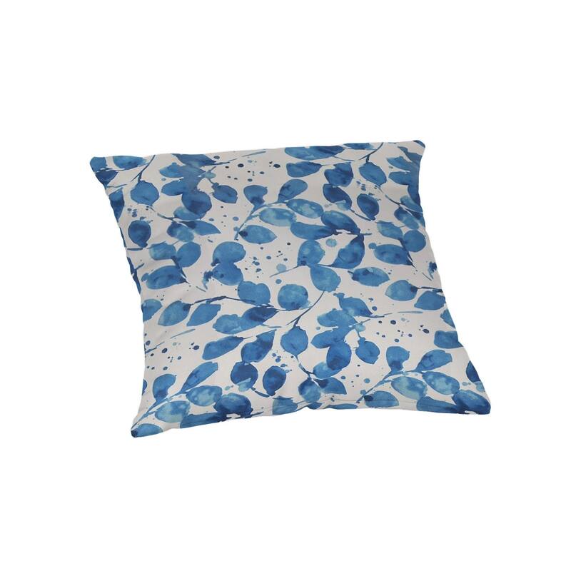 Casual Cushion Floral 1-Piece Indoor/Outdoor Lumbar Pillow, 19"W x 12"L - 18"W x 18"L - Grove Neptune