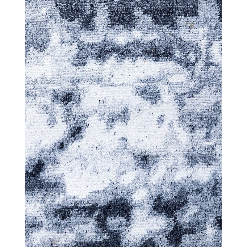 Modern One-of-a-Kind Hand-Knotted Area Rug, Blue - 8' 2" x 9' 10"
